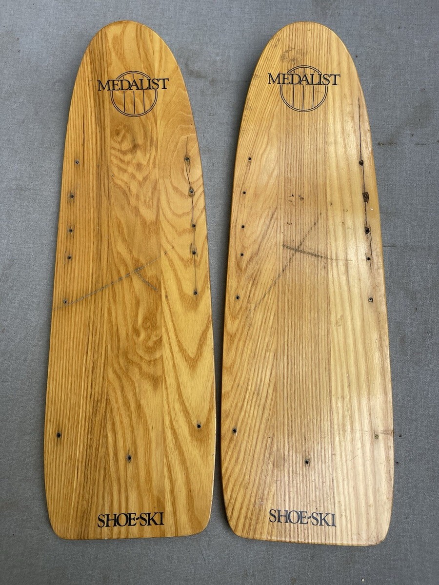 Medalist Shoe Water Skis - Vintage Wooden Trick & Training
