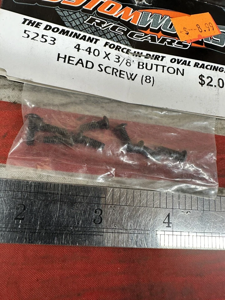 Custom Works 5253 4-40x3/8" Button Head Screw: 8pc. - Image 3 of 4