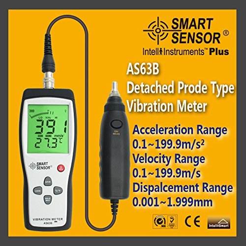 Smart Sensor AS63B Vibration meter,Piezoelectric Ceramic