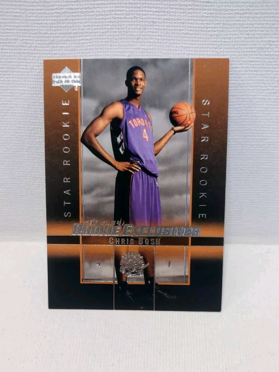 2003-04 Upper Deck Rookie Exclusives Chris Bosh Rookie RC #4 Raptors
