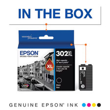 Epson T302XL Ink Cartridges 302 High Yield Black Cyan Magenta Yellow XP-6000