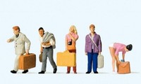 Preiser Reisende Am Bahnhof (10670) Figuren Handbemalt Spur H0 1:87 Neu & Ovp