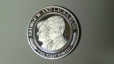 George and Laura Bush The First Family 1 oz .999 Fine Silver Proof (41621)