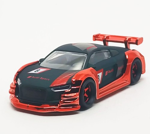 Majorette Audi R8 V10 Tune ups no.8 Matte Green 1:58 (3") no Package - Picture 3 of 6