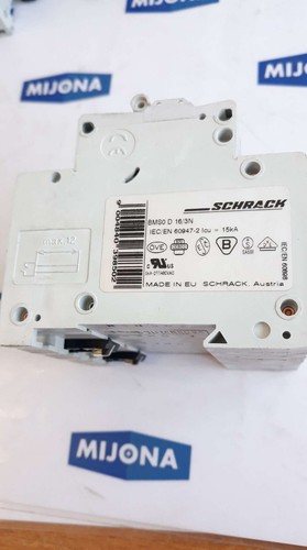 Interruptor de circuito SCHRACK D 16 3N 4 POL BM019816 BMS0 D 16/3N - Imagen 6 de 11