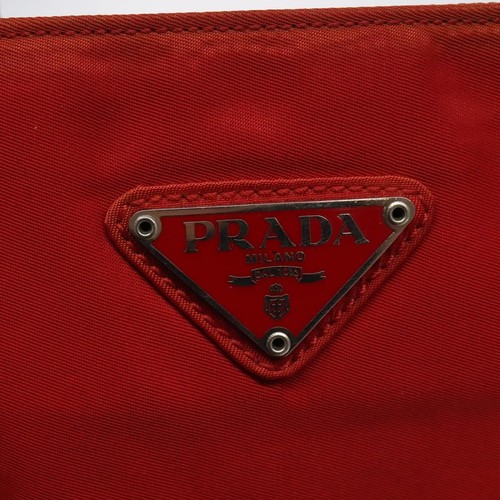 PRADA Hand Bag Nylon Red Auth BD335 - Picture 14 of 23