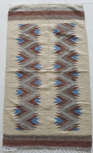 Vintage Handmade Traditional Beautiful Mexican Kilim Floor Rug Carpet 133x75 cm