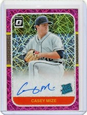 2021 Optic CASEY MIZE PINK VELOCITY RC AUTO # 30/30 DETROIT TIGERS SP 