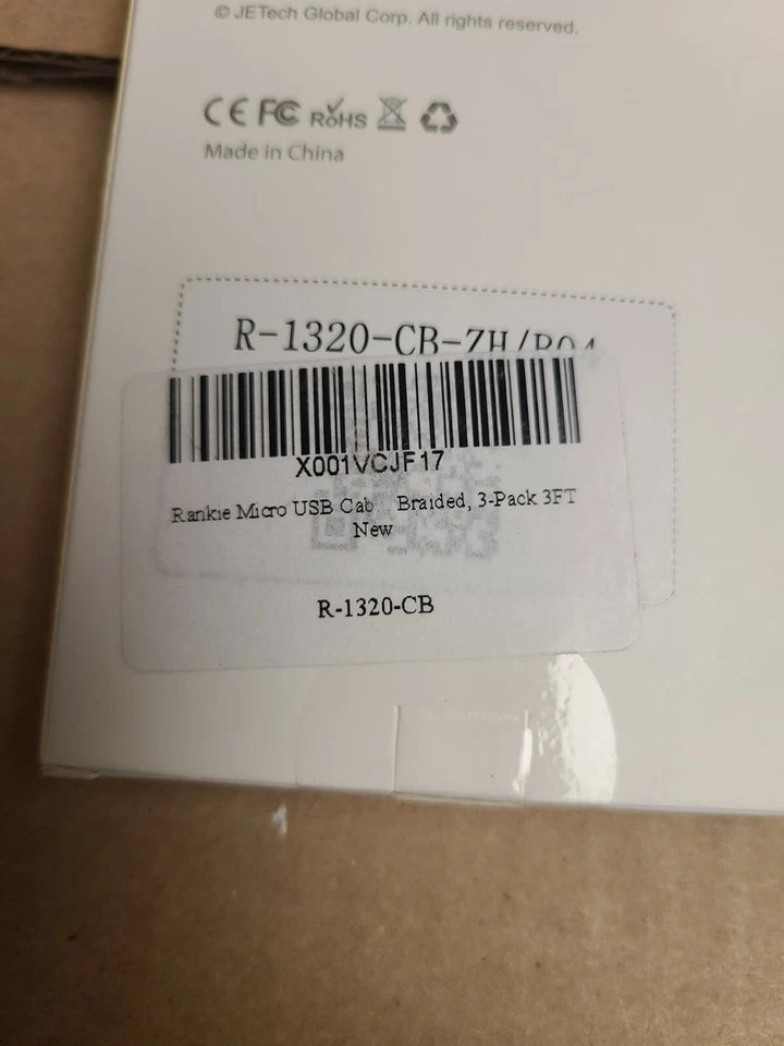 Rankie Cable Micro USB Alta Velocidad Datos y Carga Nylon Trenzado Paquete de 3 Foto 4 de 4