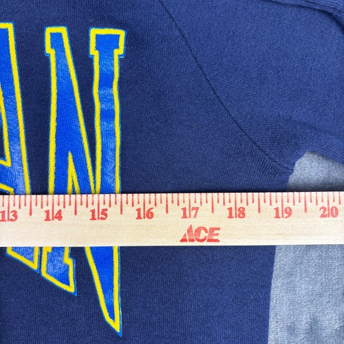 VINTAGE 80s Michigan Wolverines Sweatshirt Screen Stars Raglan Large USA - Picture 6 of 12