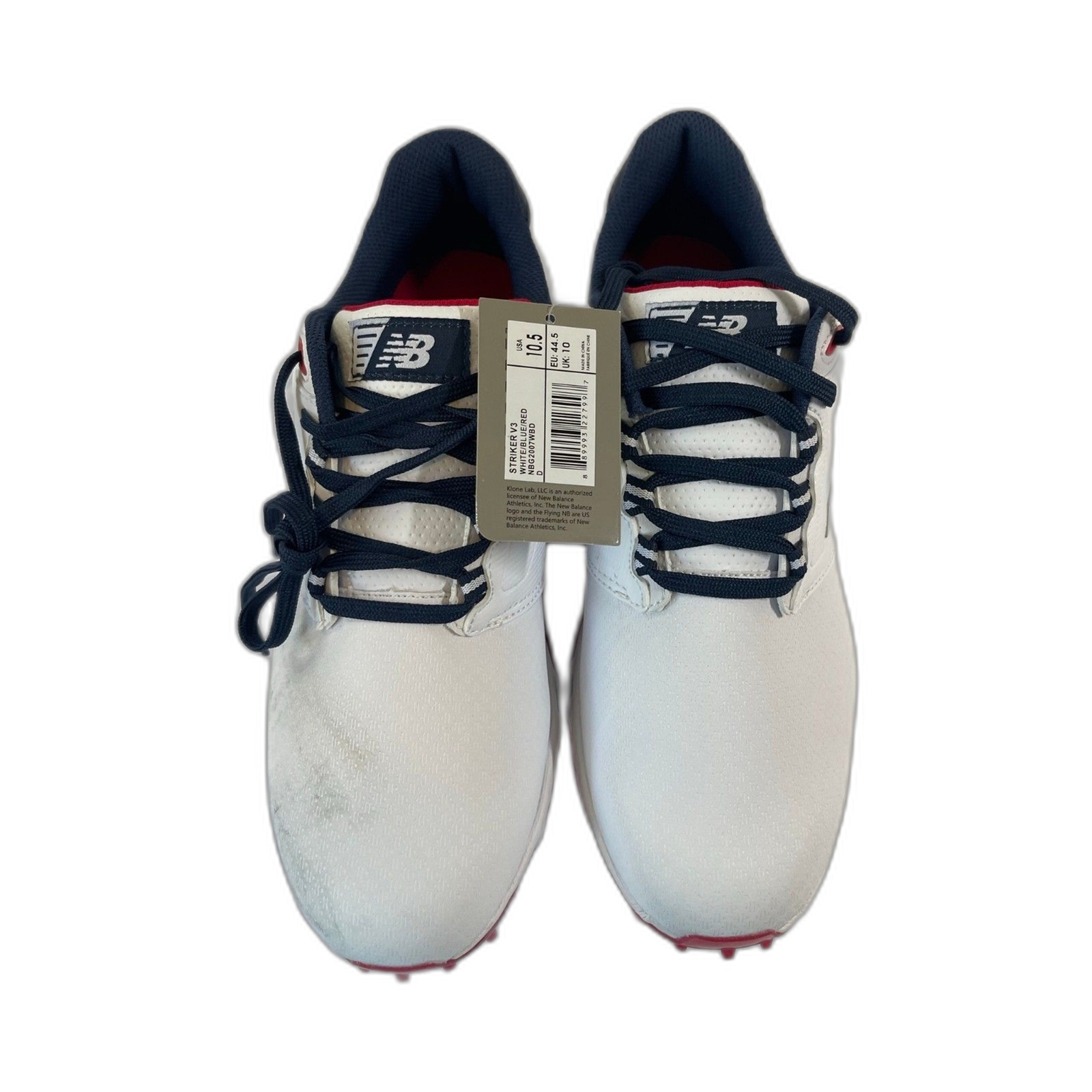 New Balance Men's Striker v3 Golf Shoe, White/Blue/Re… Gem