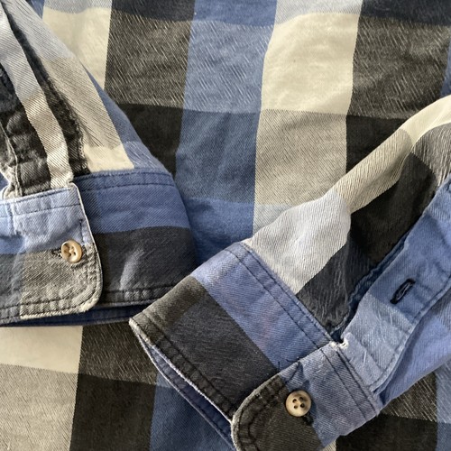 VTG 90s Eddie Bauer McKinley Cloth Blue Plaid Lumberjack Casual Outdoors L/XL - 第 8/8 張圖片