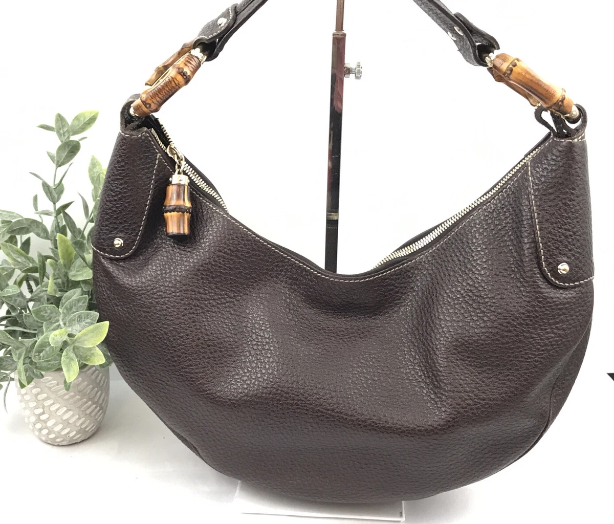 Bamboo half moon bag sale