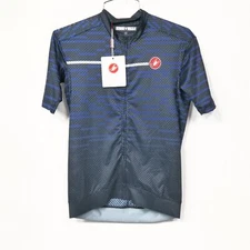 Castelli Insider Jersey Men's M Short Sleeve Full Zip Saville Blue Bike