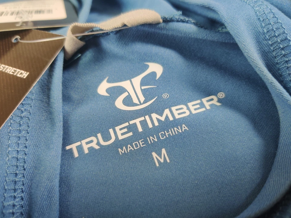True Timber Camo Hoodie M Ragewater Hoodie Stellar/Rift Blue Performance Fish - Image 4 of 4