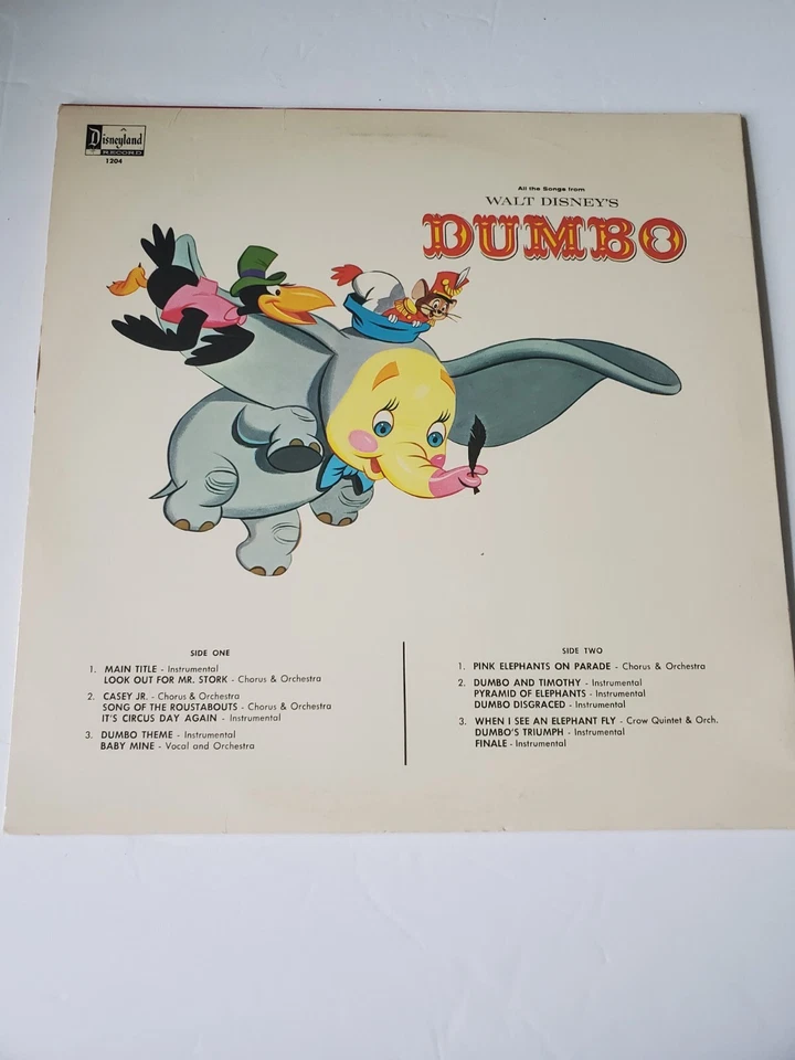 All the Songs from Walt Disney's Dumbo - 1959 Disney Vinyl LP - Image 4 of 4