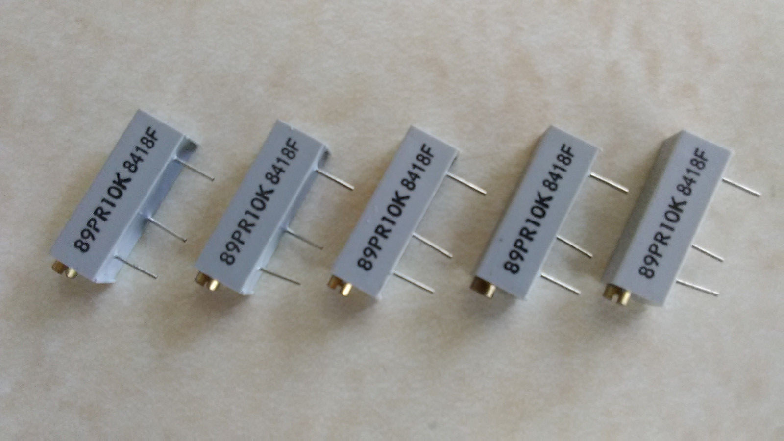 (Lot 5pcs) Beckman Helitrim 89PR10K 10K Ohm Multiturn PCB Mount Trimpots