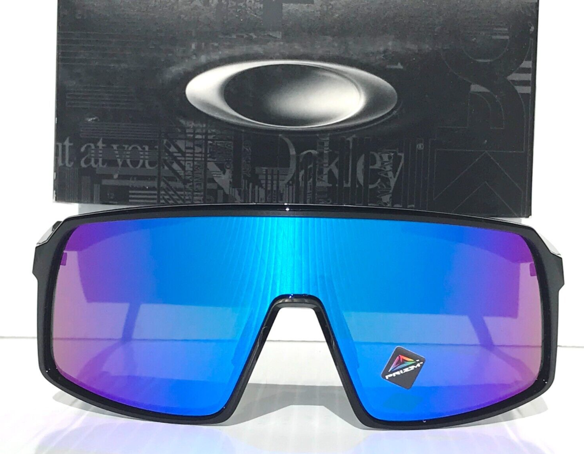 NEW Oakley SUTRO Shiny Black PRIZM Sapphire Blue Lens Sunglass
