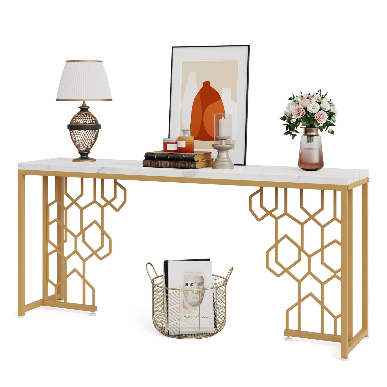 Tribesigns Modern Console Table 70.87" Long Entryway Table for Living
