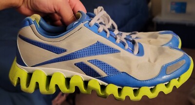  Reebok Running Grey/Blue/Green  Size Men's 8.5 With defect check pictures 