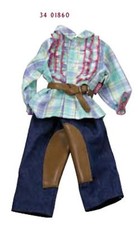 GOTZ HANNAH PLAY PUPPENKLEIDUNG OUTFIT - ""KARO BLUSE UND JEANS"" - 3401860 - NEU 