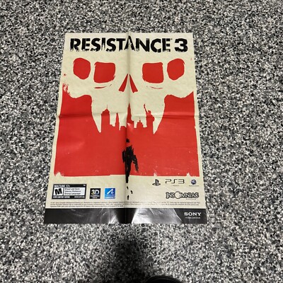 Resistance 3 Playstation PS3 poster Insert Promo Press Kit RARE | eBay