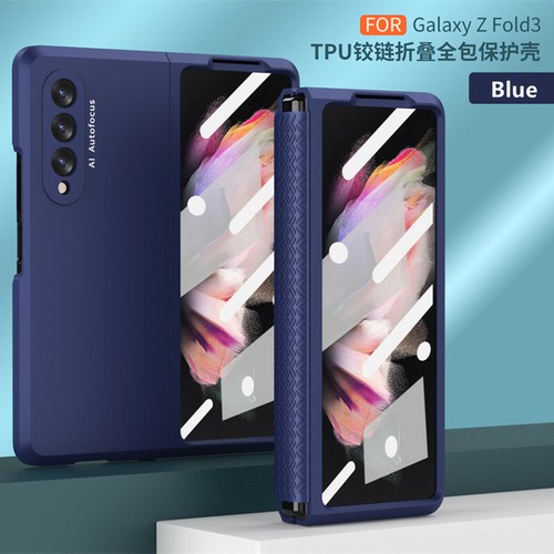 For Samsung Galaxy Z Fold 2 3 5 Silicone Case Hinge Cover With Screen Protector - Picture 12 of 16