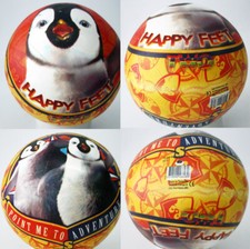 WARNER BROS HAPPY FEET TWO RUBBER BALL SMOBY SPAIN NEW 