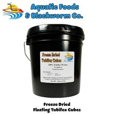 16oz Bucket Tubifex Worms--Freeze Dried in Cubes, Clean  Sifted Tubifex Worms