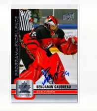BEN BENJAMIN GAUDREAU autographed SIGNED '23 Upper Deck TEAM CANADA 