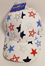 Baseball Cap Kids Boys Girls New w Tag Size 4-6x 100 Cotton White Red Black Blu