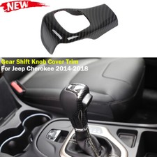 Carbon Fiber Gear Lever Shift Knob Cover Trim For Jeep Cherokee 2014-2018 Inner