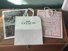 3 Coach Empty Gift Bags Shopping Tote 10x8x4.5  