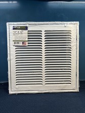 12 in. x 12 in. Return Air Filter Grille, 2β White Made In The USA Heavy Gauge