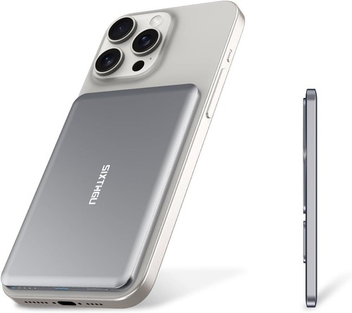 Power Bank Batterie Magnétique Chargeur Sans Fil pour iPhone 16/15/14/13/12