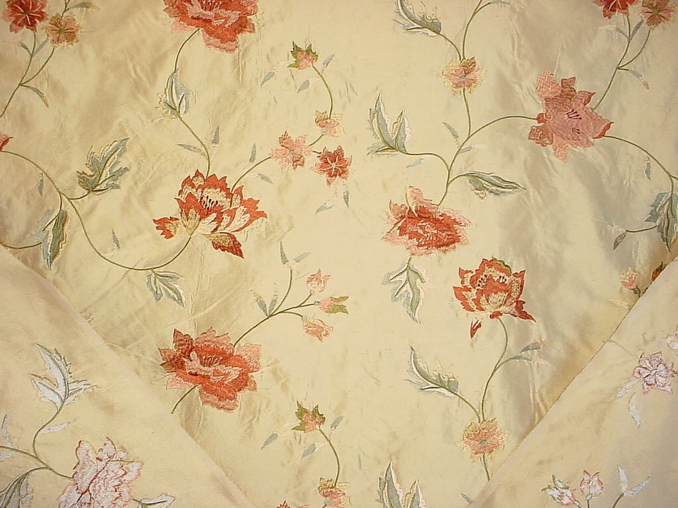 Tela de tapicería floral narciso seda craydon Kravet Lee Jofa 9-1/8 años Foto 3 de 4