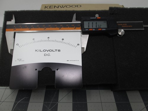 Kilovolts DC Meter Brushed Aluminum plate  ~111mm x 99mm x 0.57mm