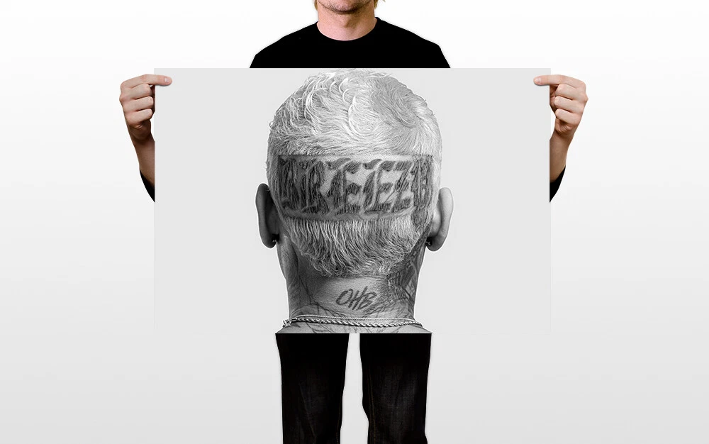 Chris Brown American Rapper Poster Premium Matte Vertical Wall Decor