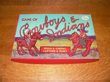 Vintage Gabriel Game of Cowboys  Indians Board Game No. T321