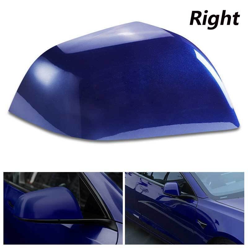 Right Side Mirror Cover Cap Blue For Tesla Model 3 2017 2018 2019 2020 2021 2022