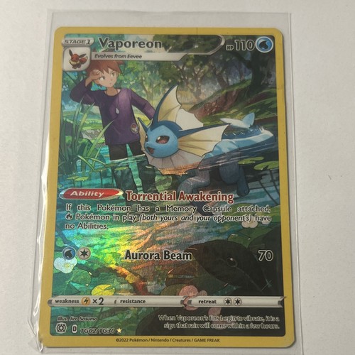 Vaporeon TG02/TG30 Swsh09: Brilliant Stars Trainer Gallery Holo