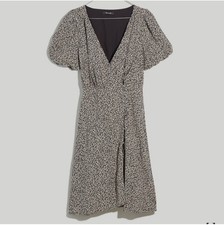 Madewell Challis Wrap Mini Dress in Tudor Floral Size 14