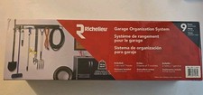 Richelieu 9 Piece 2 rails  7 Hooks Garage Organization System