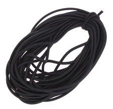 1/8-Inch 3mm Black Heavy Stretch Round String Elastic Cord Cut of 10 Yards