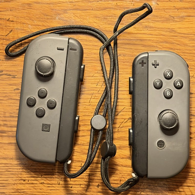 Grey Joy-Cons (L/R) Nintendo Wireless Controller Pair + P/G Controller Box
