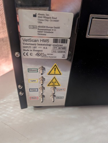 Abaxis Vetscan HM5 Hematology Analyzer-VetScanFUSE-TubingKit NEW-DIGITECH+more. 