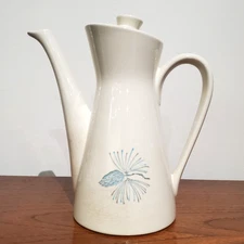 Marcrest Blue Spruce Stentson Pottery Coffee Tea Pot with Lid