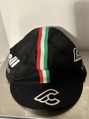 Casquette Cycliste Vintage Cinelli Il Grande Ciclismo - Rayures Tricolores - Fabriquée USA