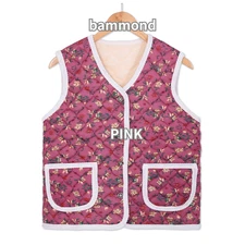 Korean Retro Floral Vest – Kimchi Grandma Style Winter Quilted K-Fashion Fleece