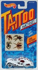 Hot Wheels Spiderider Tattoo Machines Series - 3479 NRFP 1992 White 1:64